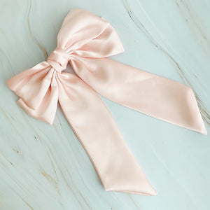 Doubled Satin Bow Hair Clip