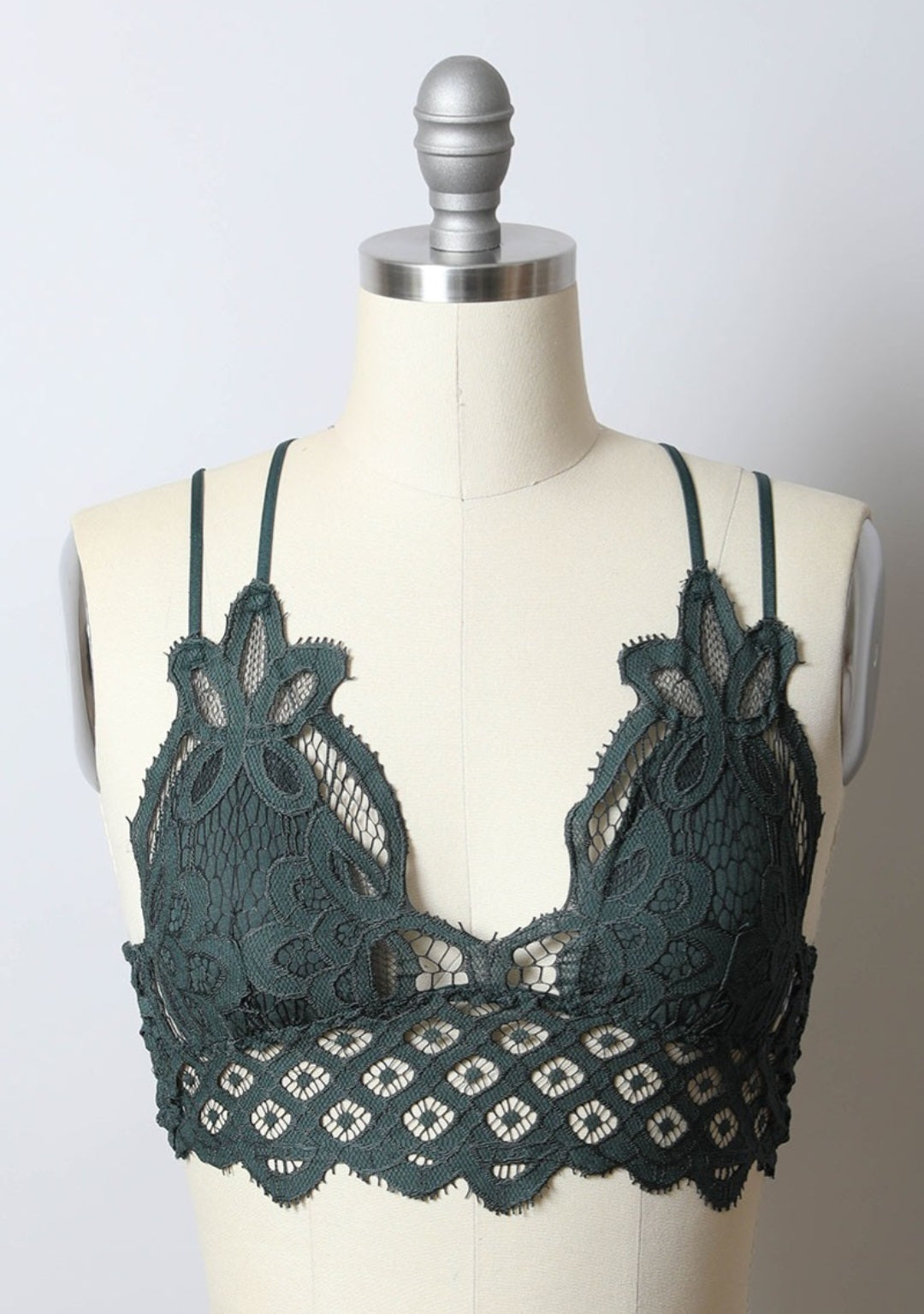 Emerald crochet Lace Bralette